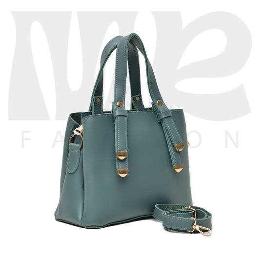 Stylish Shoulder Cary  handbag 3 pocket Light green