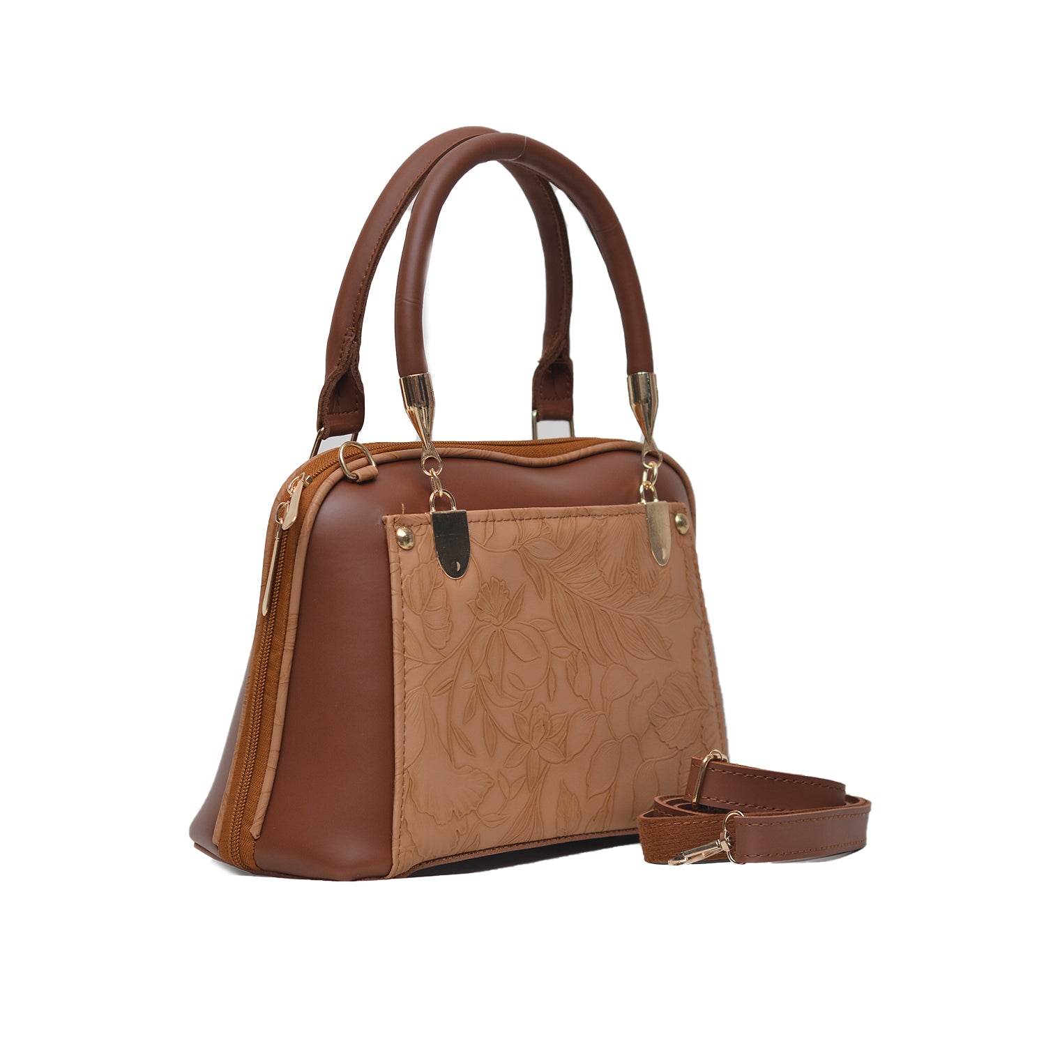 D Shape Shoulder Bag Brown