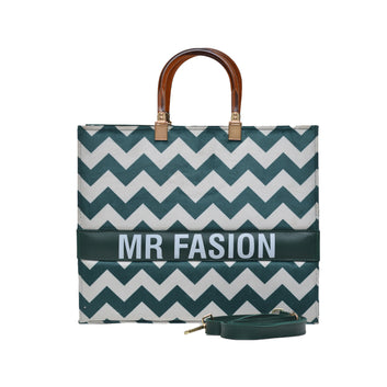 MR FASHION  Shoulder Bag Green line