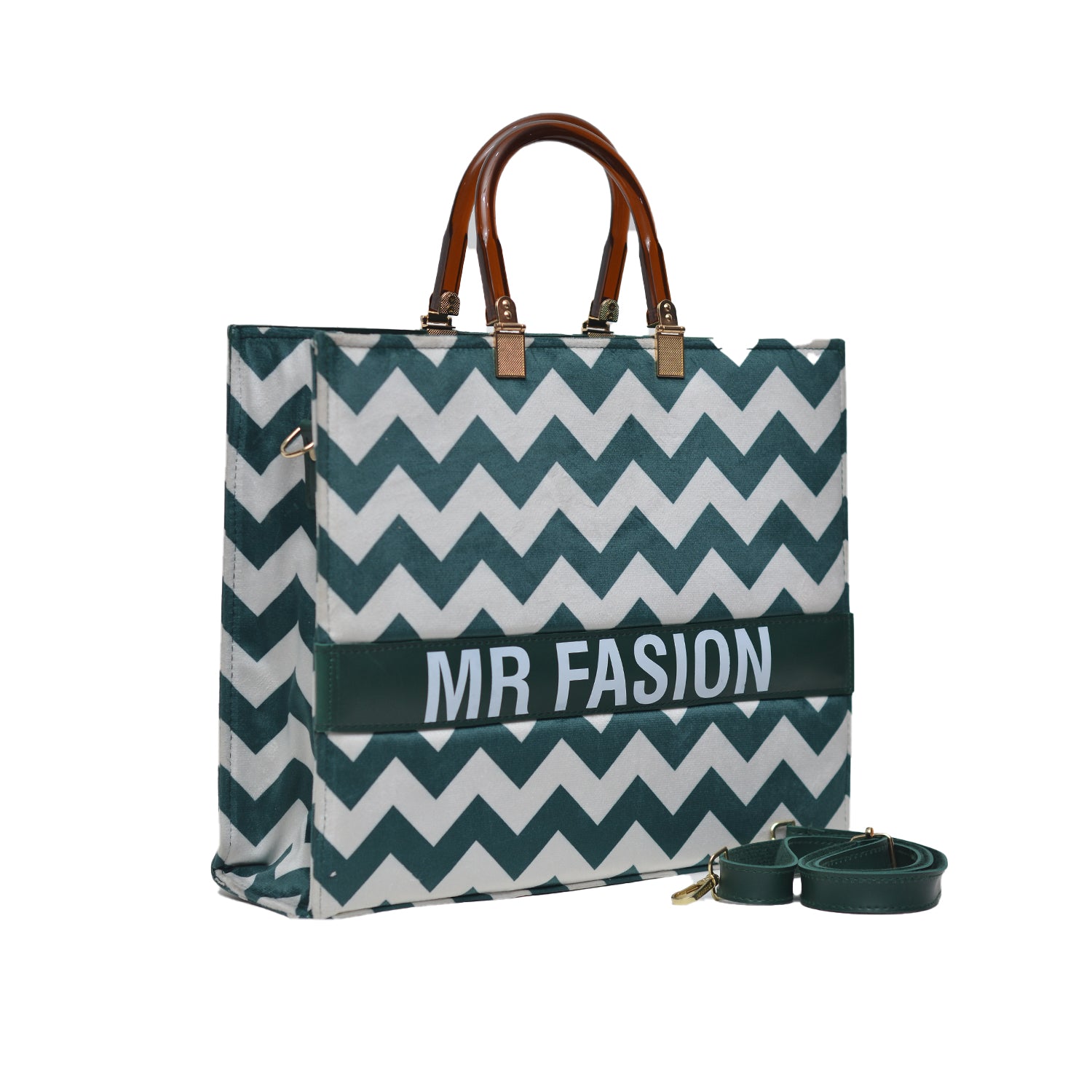 MR FASHION  Shoulder Bag Green line