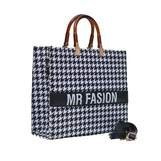 MR FASHION  Shoulder Bag  WHITE BLACK