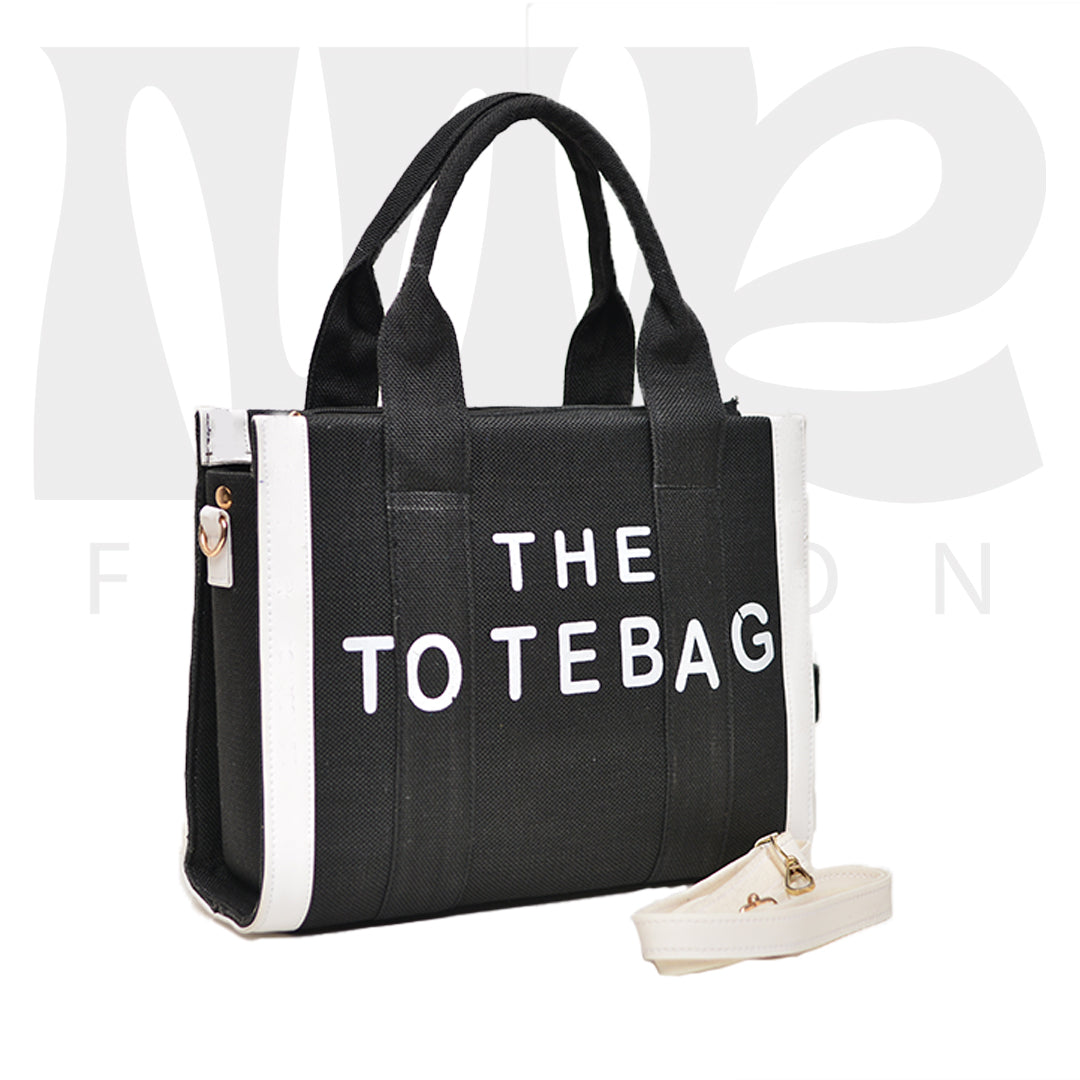 Jute Tote Bag ( Black )