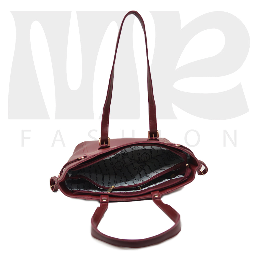 Stella Shoulder Handbag ( Maroon )