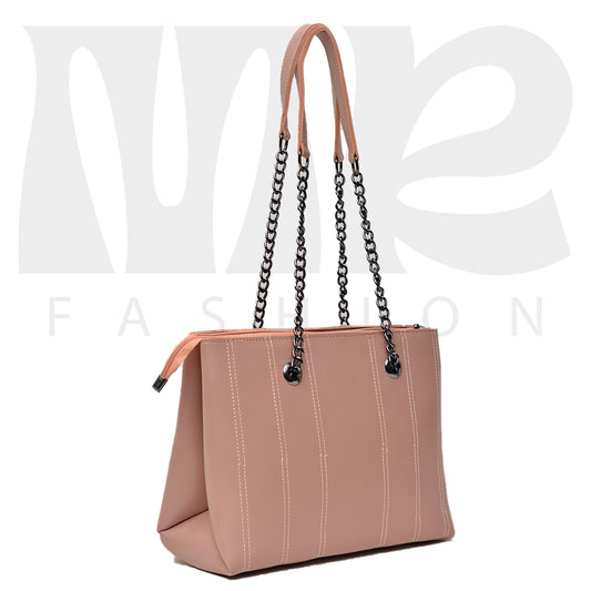 Shoulder Hand Bag With Two Pockets Pink