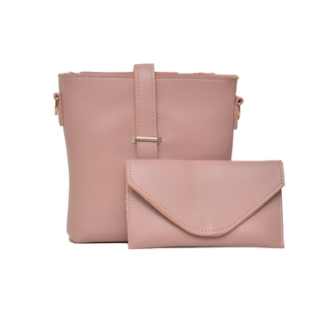 BUCKET CROSSBODY  2 PCS BAG  PINK