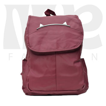 canvas simple college backpack maroon