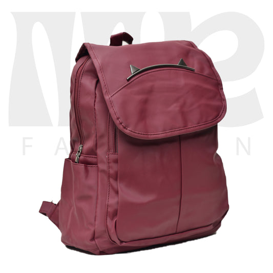 canvas simple college backpack maroon