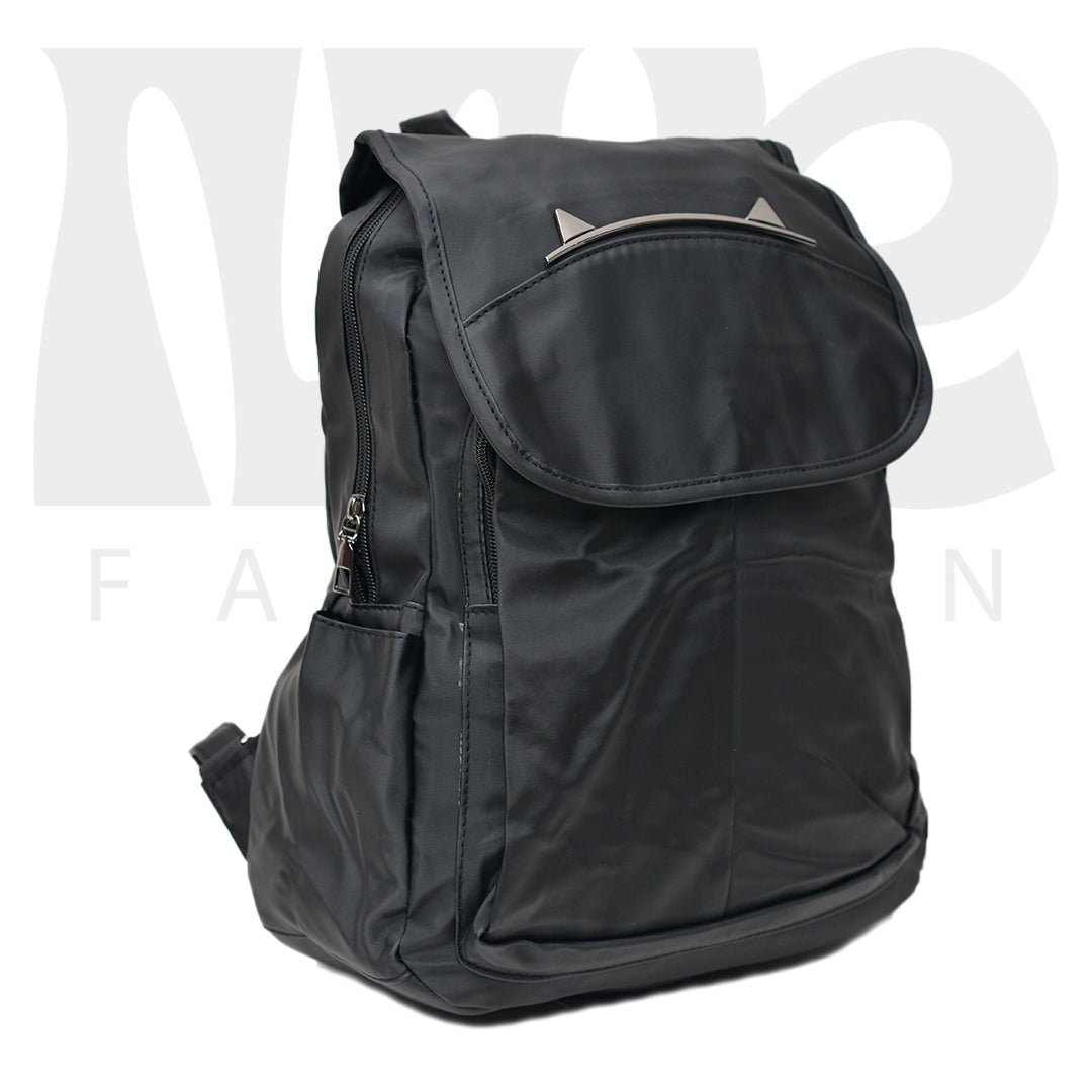 canvas simple college backpack black