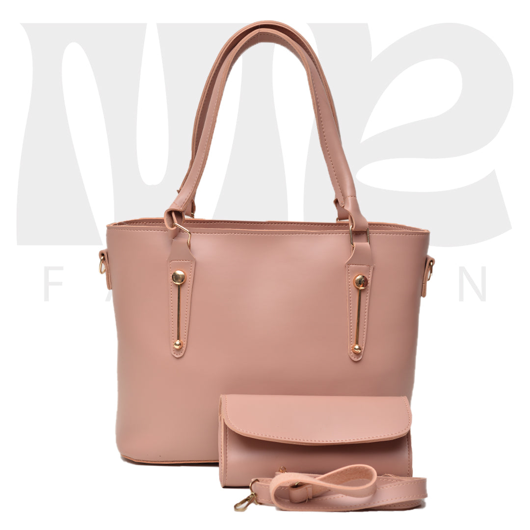 2 Pcs Large Capacity fashion Bag ( pink )