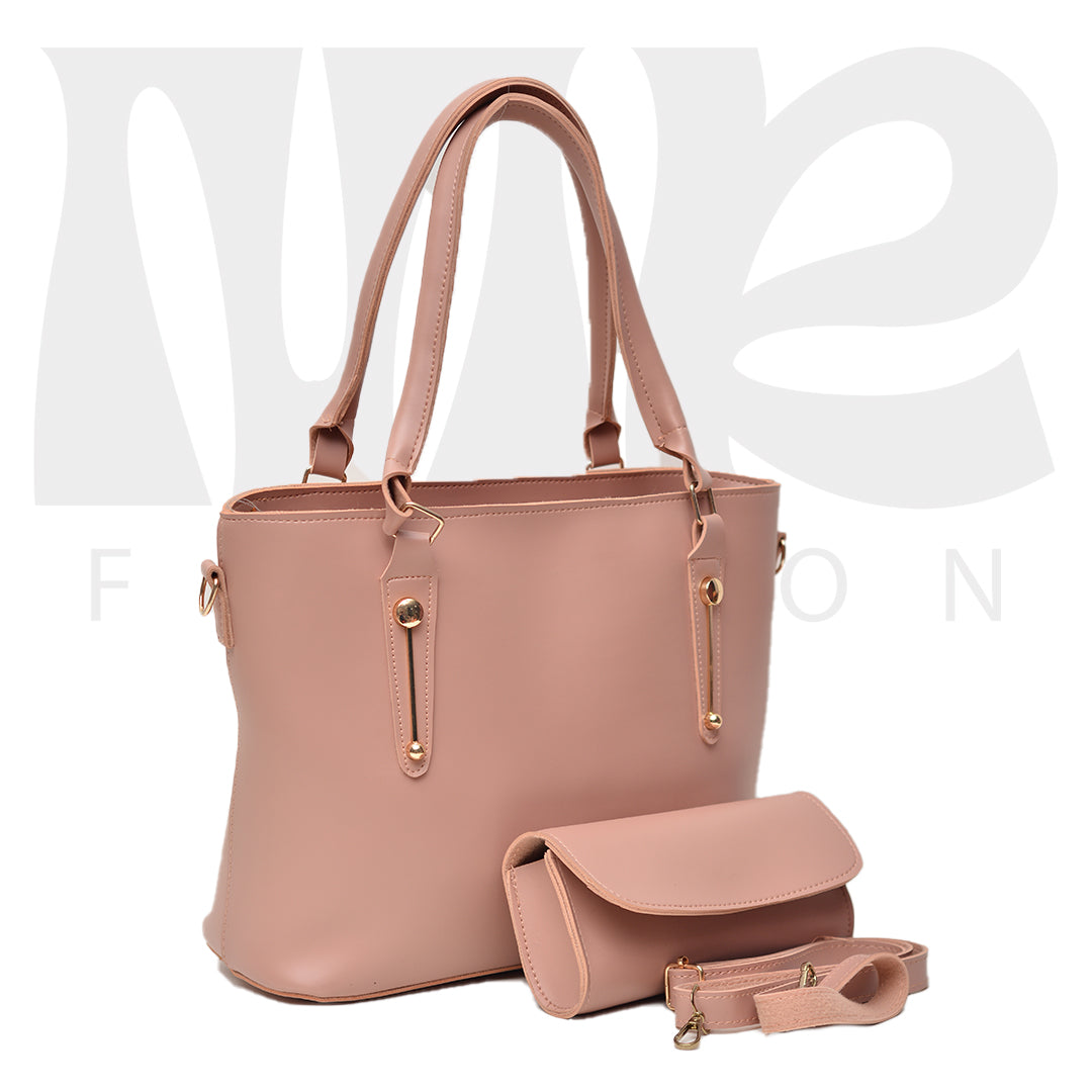 2 Pcs Large Capacity fashion Bag ( pink )