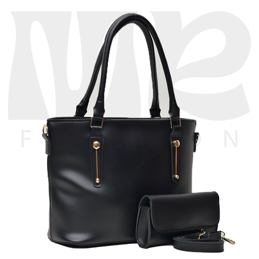 2 Pcs Large Capacity fashion Bag (Black)