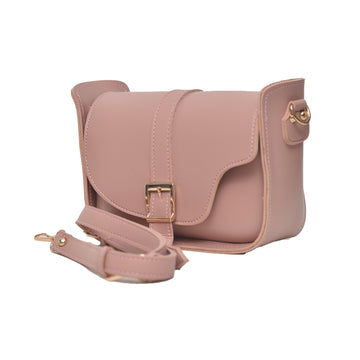 Saddle buckle bag  Crossbody Bag PINK