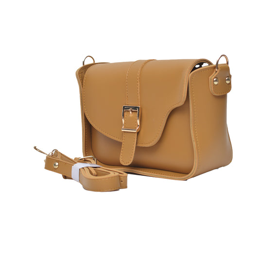 Saddle buckle bag  Crossbody Bag Mustard