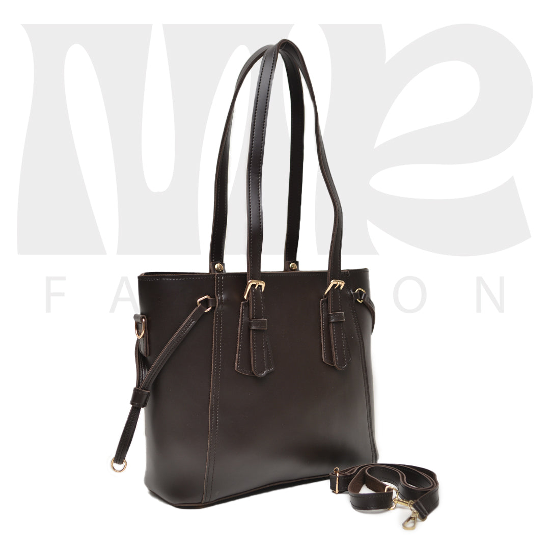 Stella Shoulder Handbag ( Dark Brown )