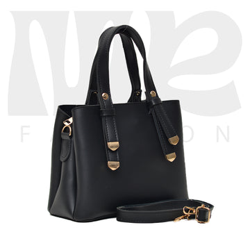 Stylish Shoulder Cary  handbag 3 pocket Black