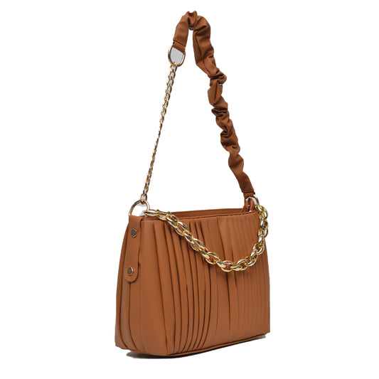 Crossbody Bag with Detachable Chain Strap  Mustard