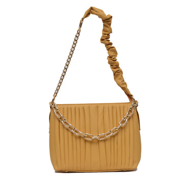 Crossbody Bag with Detachable Chain Strap Yellow