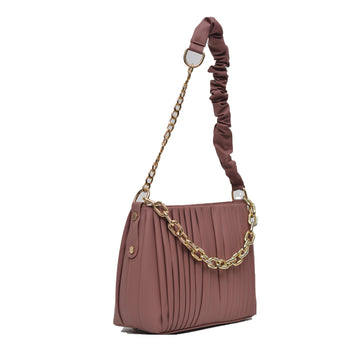 Crossbody Bag with Detachable Chain Strap Peach