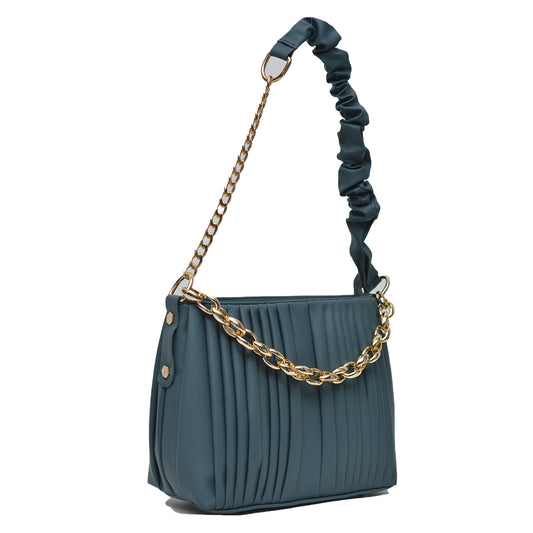 Crossbody Bag with Detachable Chain Strap Green