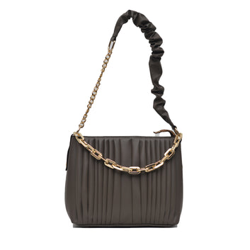 Crossbody Bag with Detachable Chain Strap  Chocolate