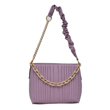 Crossbody Bag with Detachable Chain Strap Purple