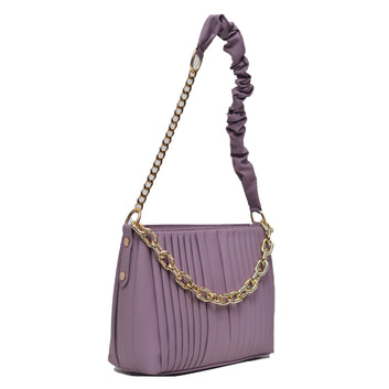 Crossbody Bag with Detachable Chain Strap Purple