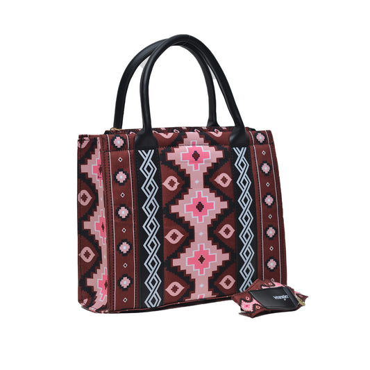 Printed PU Leather Shoulder Bag MAROON