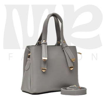 Stylish Shoulder Cary  handbag 3 pocket gery