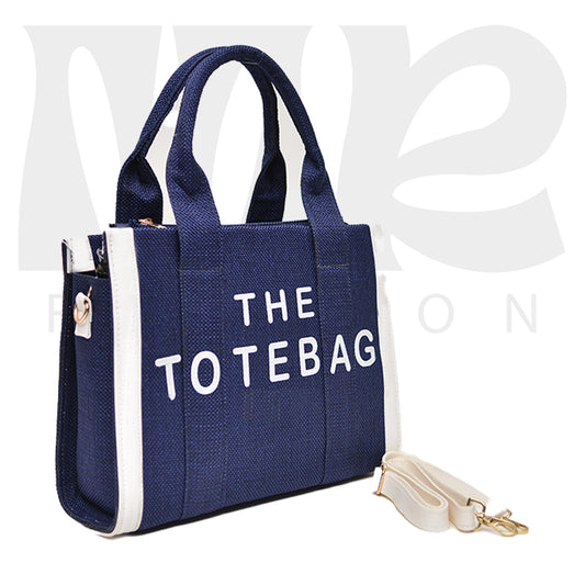 Jute Tote Bag ( Blue )