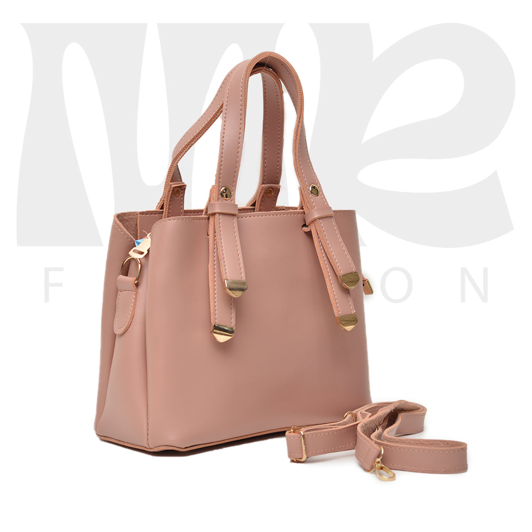 Stylish Shoulder Cary  handbag 3 pocket pink