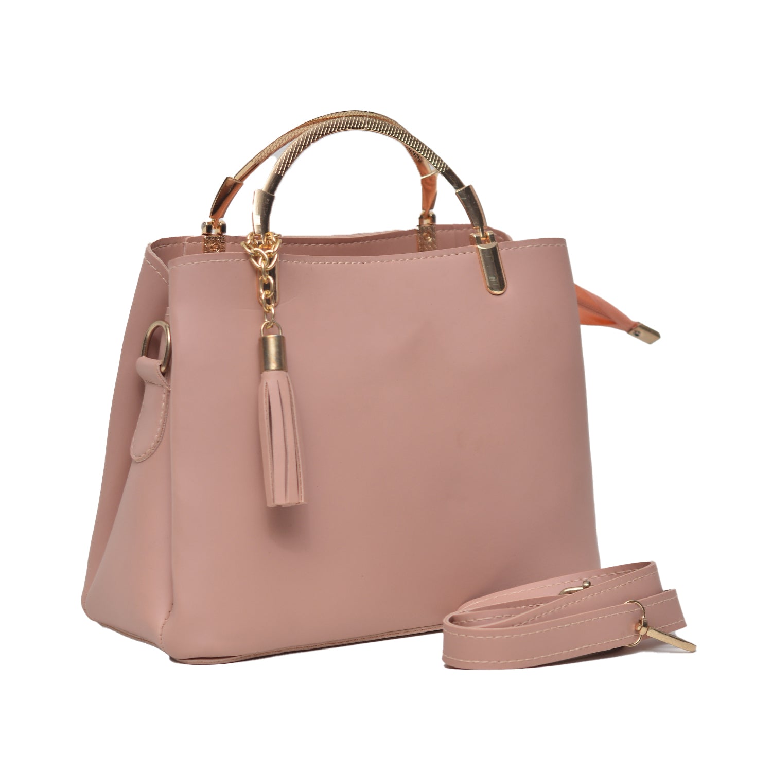 Steel handle Formal Handbag PINK