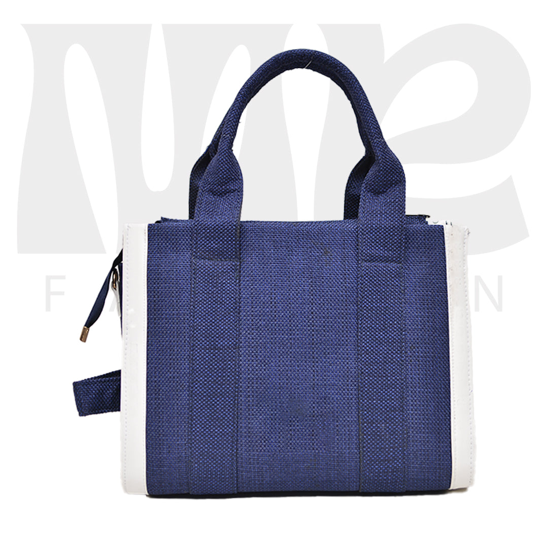 Jute Tote Bag ( Blue )