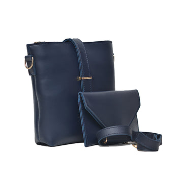 BUCKET CROSSBODY  2 PCS BAG  BLUE