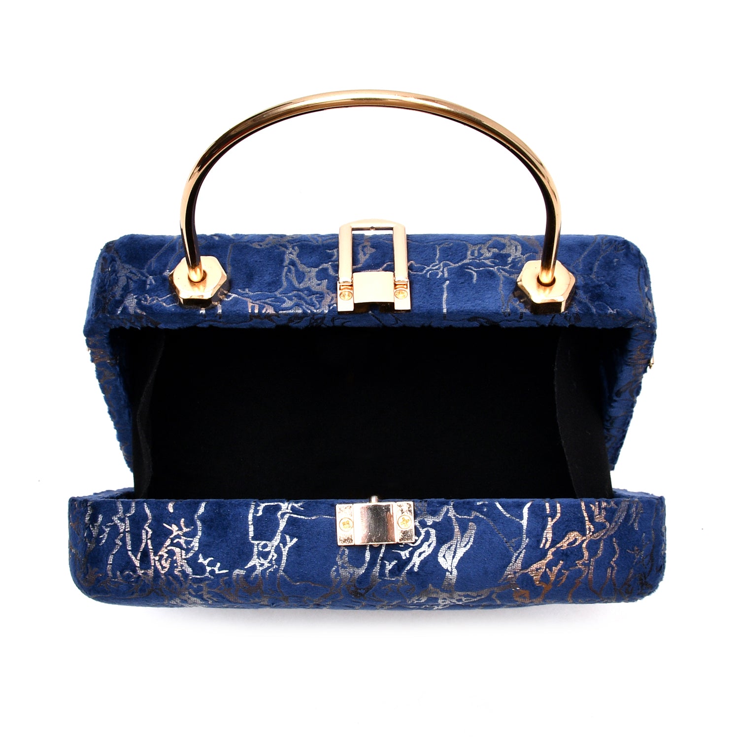 Wal vet women Wood Box bag (Royal Blue)