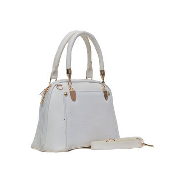 D Shape Shoulder Bag White