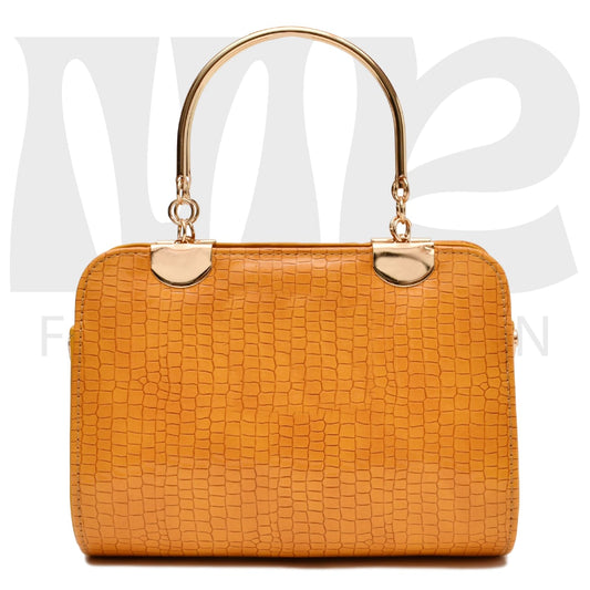 Women Crocodile Handbag yellow