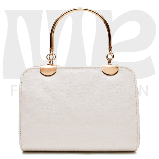 Women Crocodile Handbag White