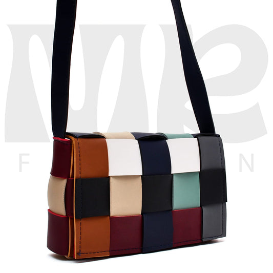 Multicolor Crossbody Bag for Women maroon