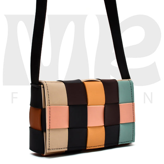 Multicolor Crossbody Bag for Women black