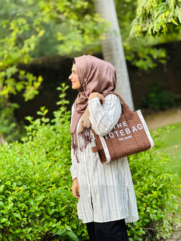 Jute Tote Bag ( Mustard )